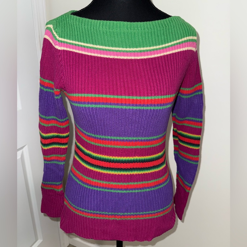 Lauren Ralph Lauren vintage multi-color striped sweater.